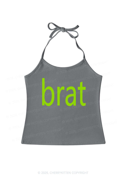 Green Brat Y2K Halter Neck Cami Cherrykitten