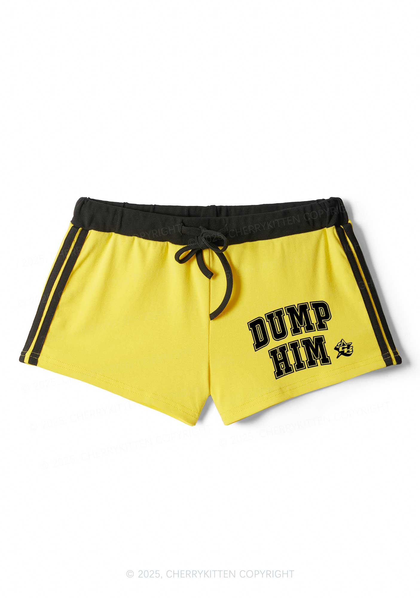 Dump Him Y2K Drawstring Mini Shorts Cherrykitten