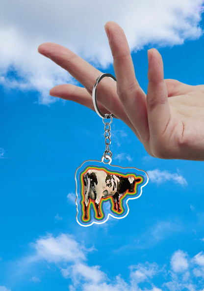 Rainbow Cow 1Pc Y2K Keychain Cherrykitten