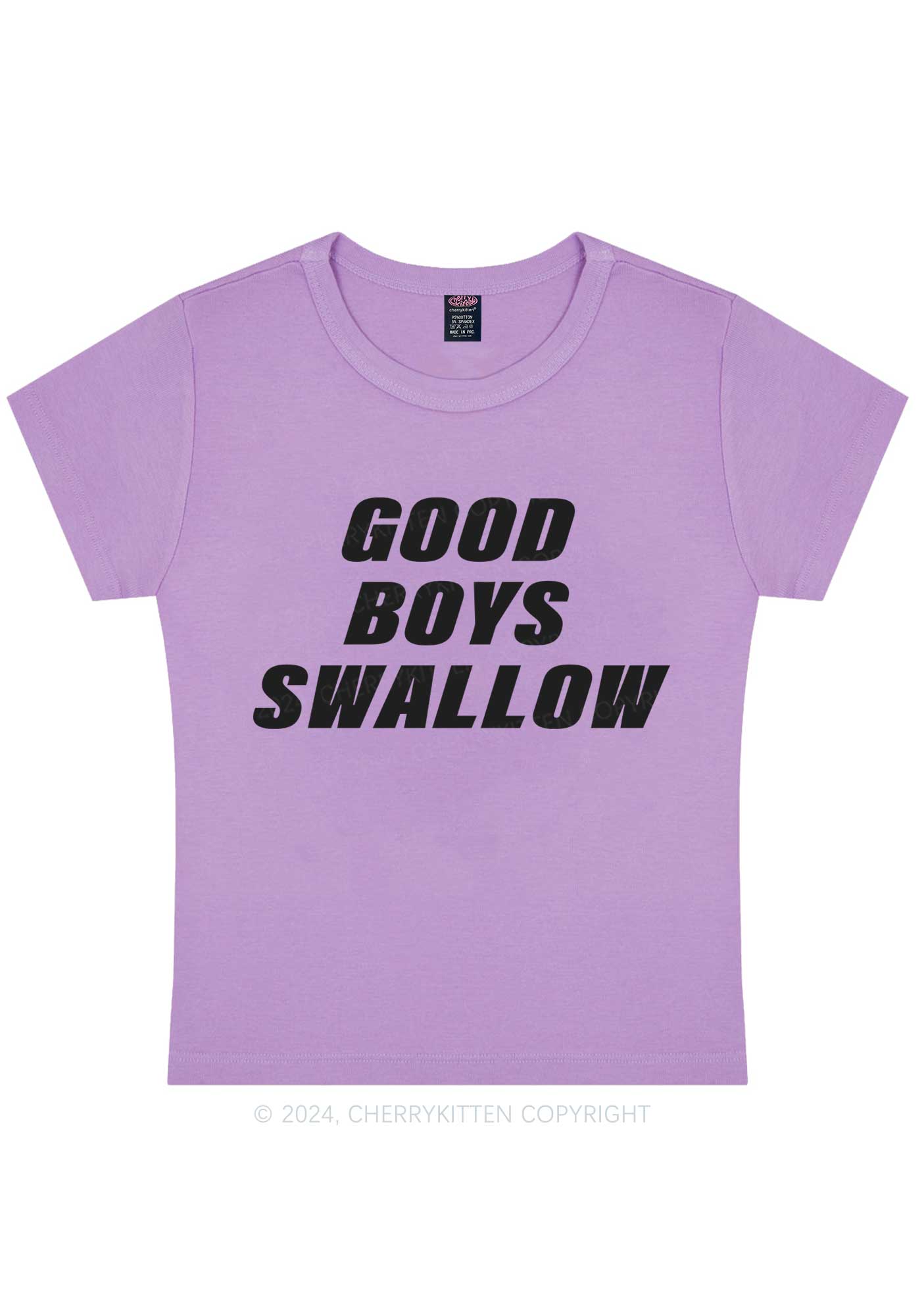 Good Boys Swallow Y2K Baby Tee Cherrykitten
