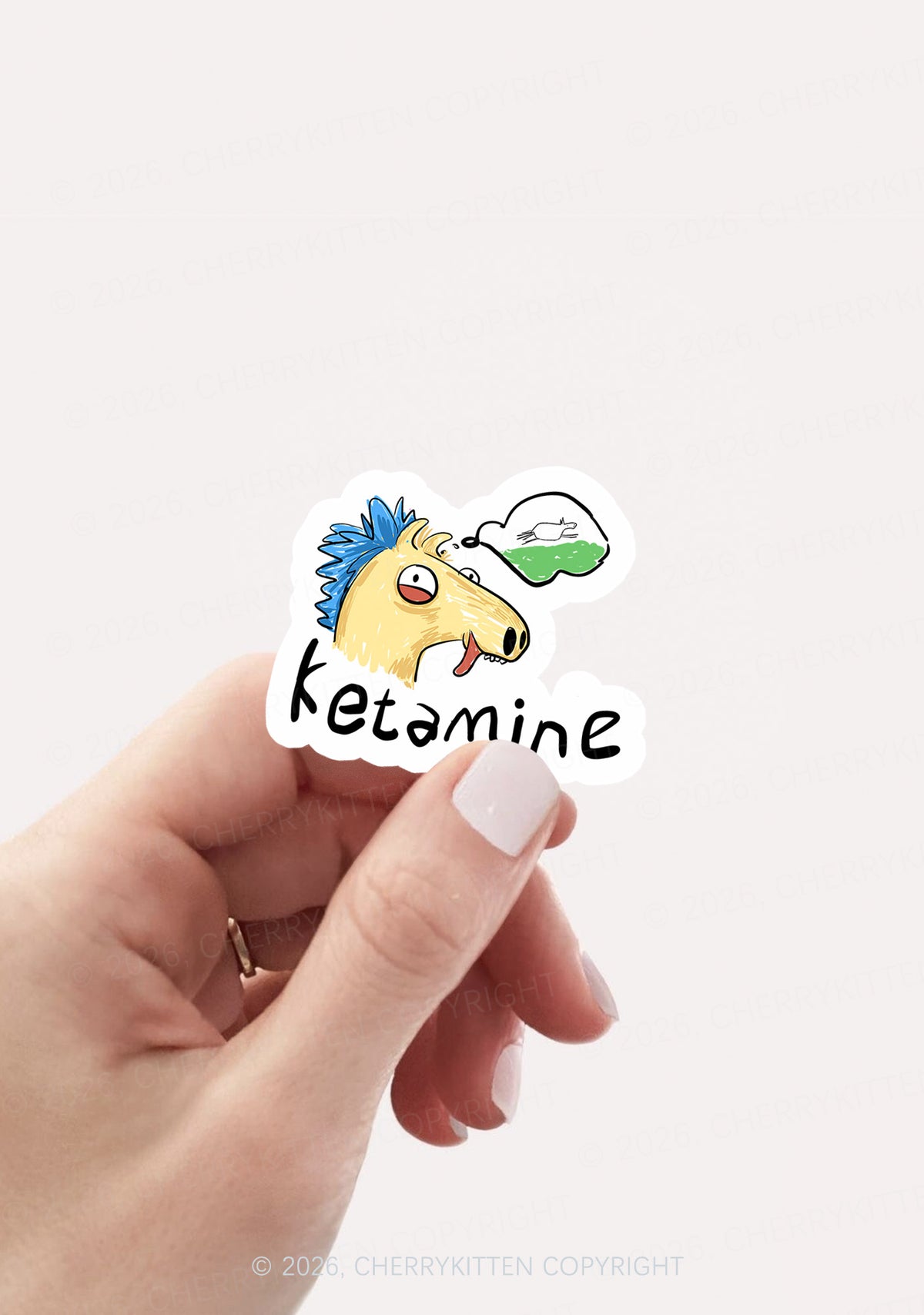Naughty Pony 1pc Y2K Sticker Cherrykitten