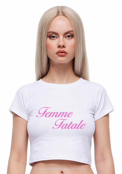 Femme Fatale Pride Y2K Baby Tee Cherrykitten