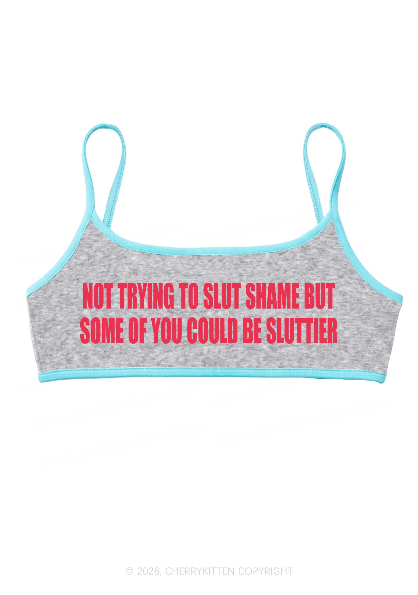 Not Trying To Slxt Shame Y2K Super Crop Cami Cherrykitten