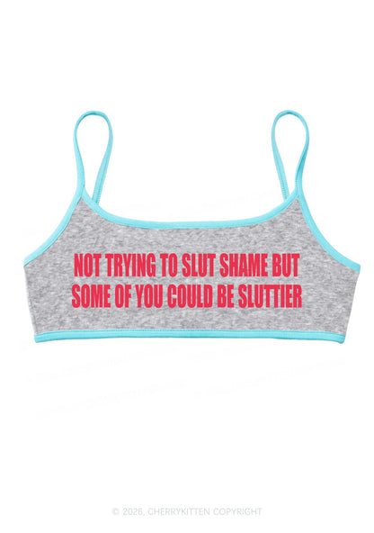 Not Trying To Slxt Shame Y2K Super Crop Cami Cherrykitten
