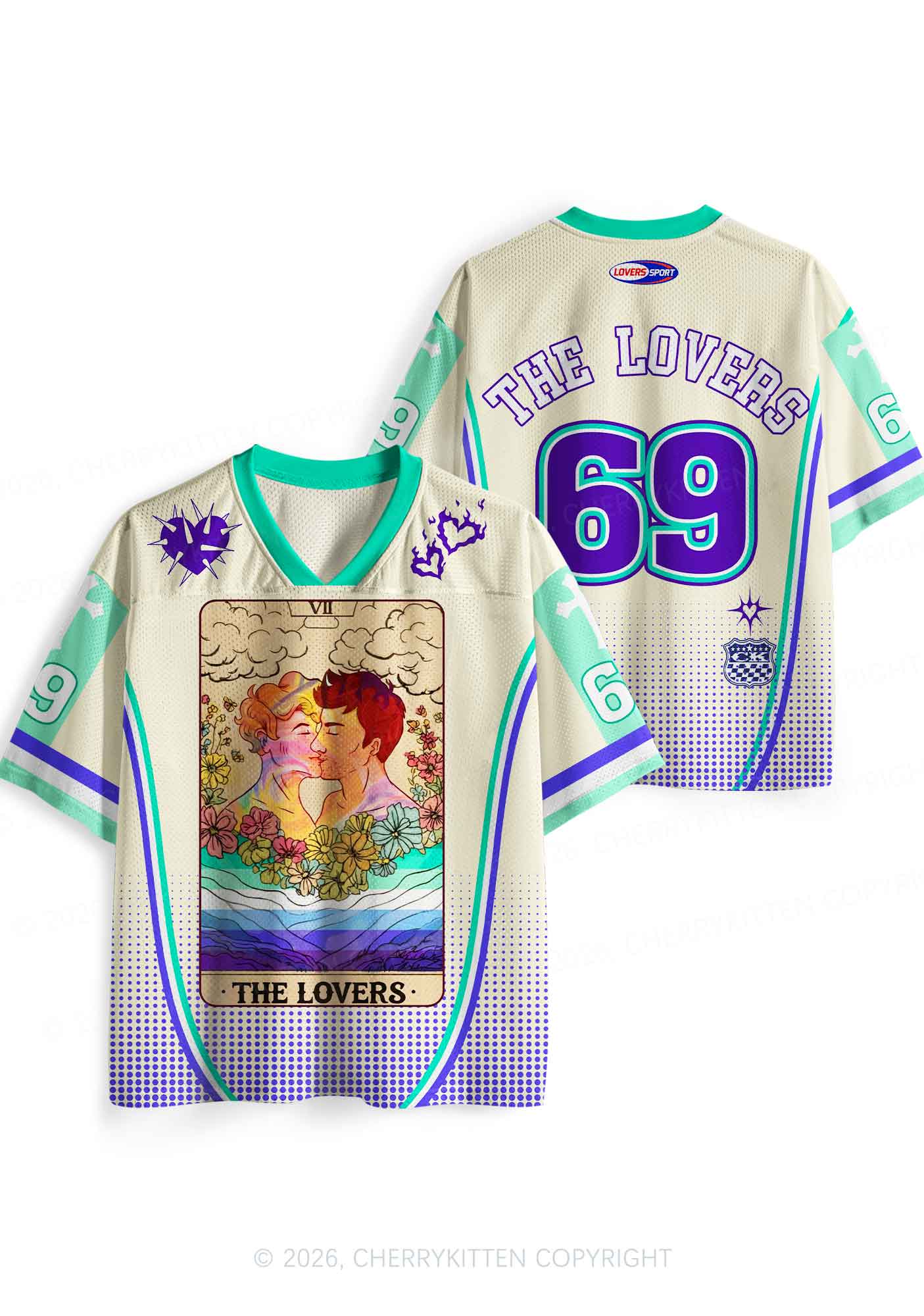 The Lovers Gay Kissing Pride Y2K Sport Jersey Shirts Cherrykitten