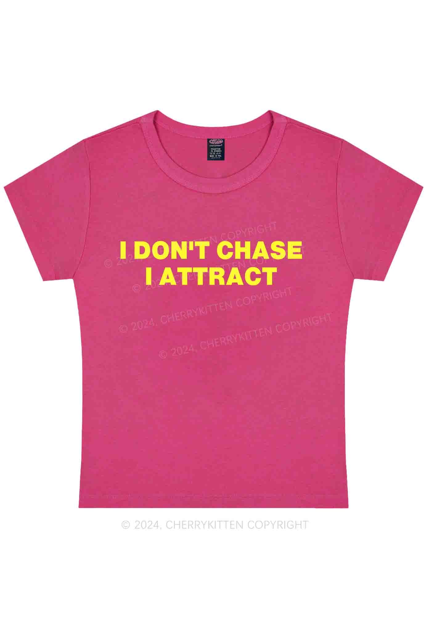 Curvy I Don't Chase Y2K Baby Tee Cherrykitten
