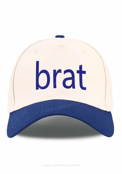 Green Brat Y2K Color Block Baseball Cap Cherrykitten