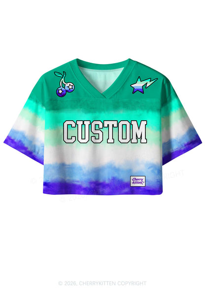 Custom Gay Flag Colors Pride Y2K Crop Sport Jersey Shirts Cherrykitten