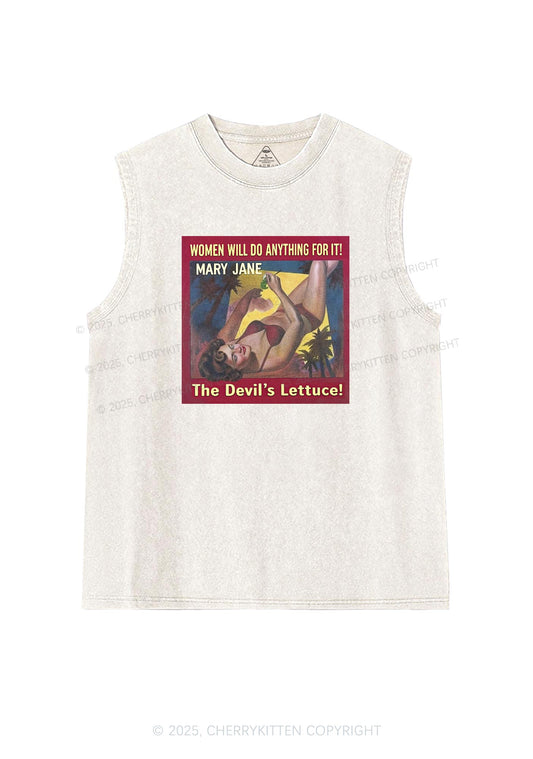 Women Will Do Anything Y2K Washed Tank Cherrykitten