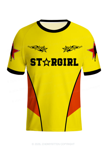 Yellow Stargirl Y2K Football Jersey Shirts Cherrykitten
