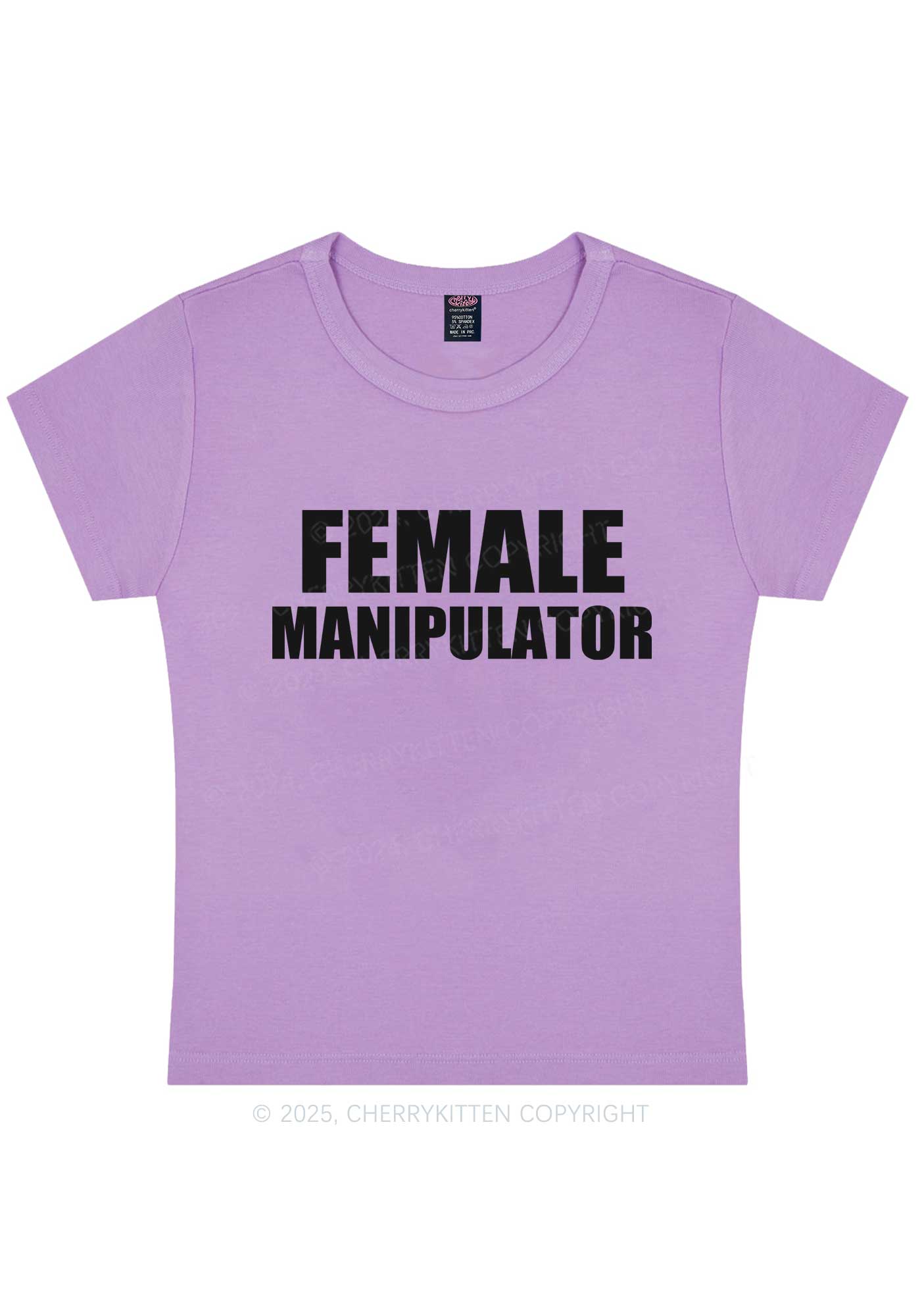 Female Manipulator Y2K Baby Tee Cherrykitten