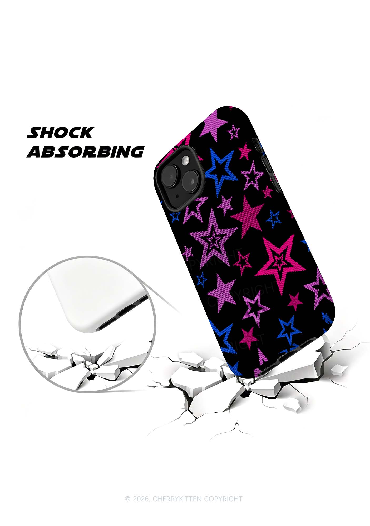 Bisexual Star Pride Y2K Phone Case Cherrykitten