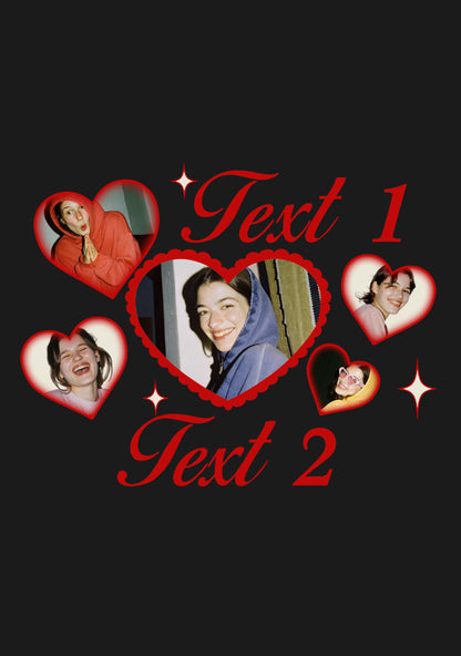 Custom Girlfriend Boyfriend Photos Y2K Ringer Tee Cherrykitten