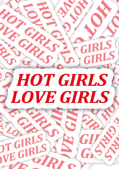Hot Girls Love Girls Pride 1pc Y2K Sticker Cherrykitten