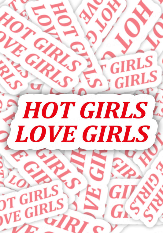 Hot Girls Love Girls Pride 1pc Y2K Sticker Cherrykitten