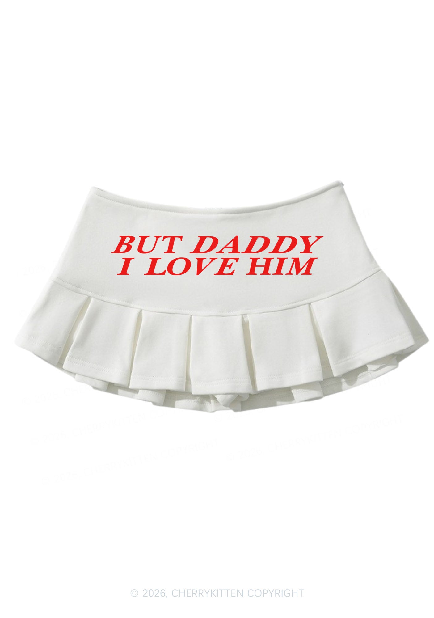 But Daddy I Love Him Pride Y2K Mini Pleated Skirts Cherrykitten