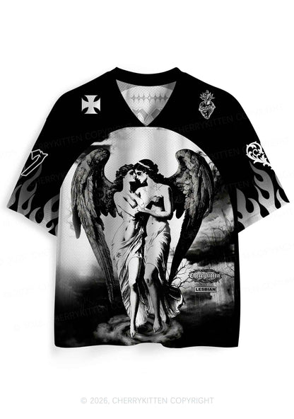 Halloween Black Angels Y2K Sport Jersey Shirts Cherrykitten