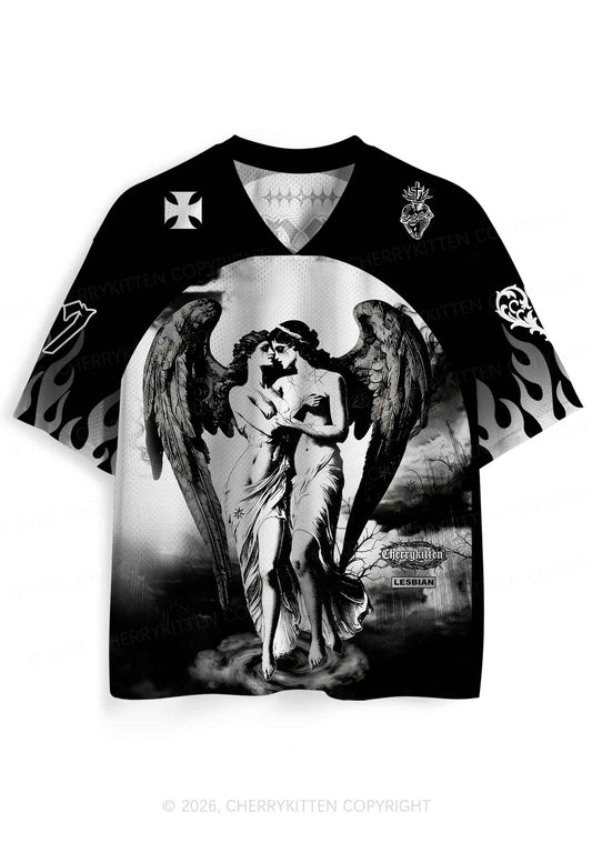Halloween Black Angels Y2K Sport Jersey Shirts Cherrykitten
