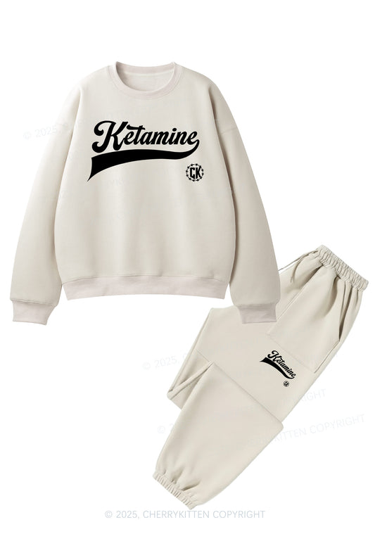 Ketamxxe Y2K Fleece Sweatshirts Set Cherrykitten