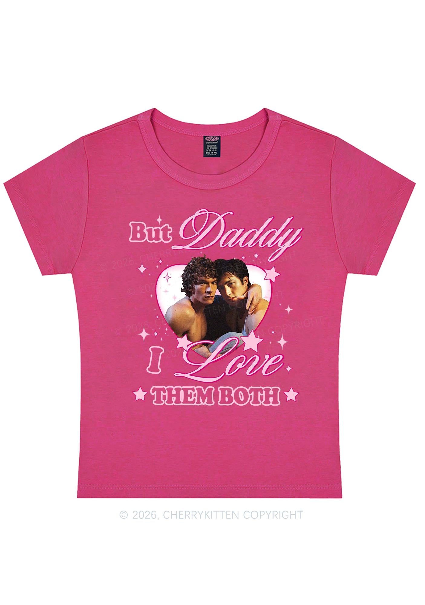 But Daddy I Love Them Both HR Y2K Baby Tee Cherrykitten