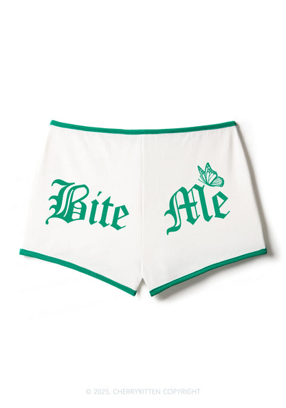Bite Me Y2K Contrast Mini Shorts Cherrykitten