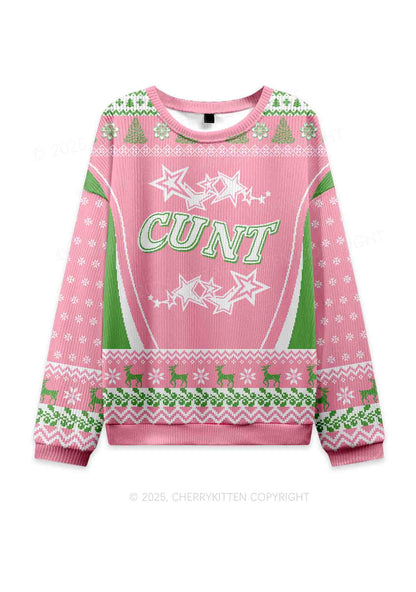 Cxxt Stars Y2K Knit Sweatshirt Cherrykitten