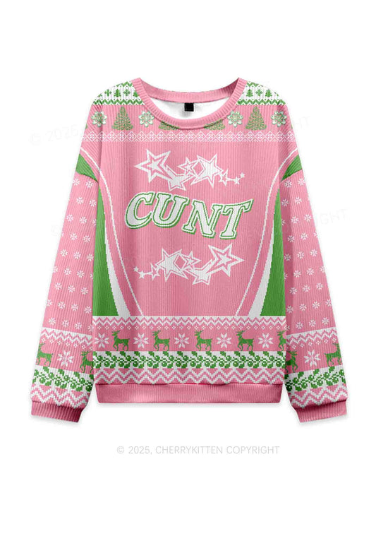 Cxxt Stars Y2K Knit Sweatshirt Cherrykitten