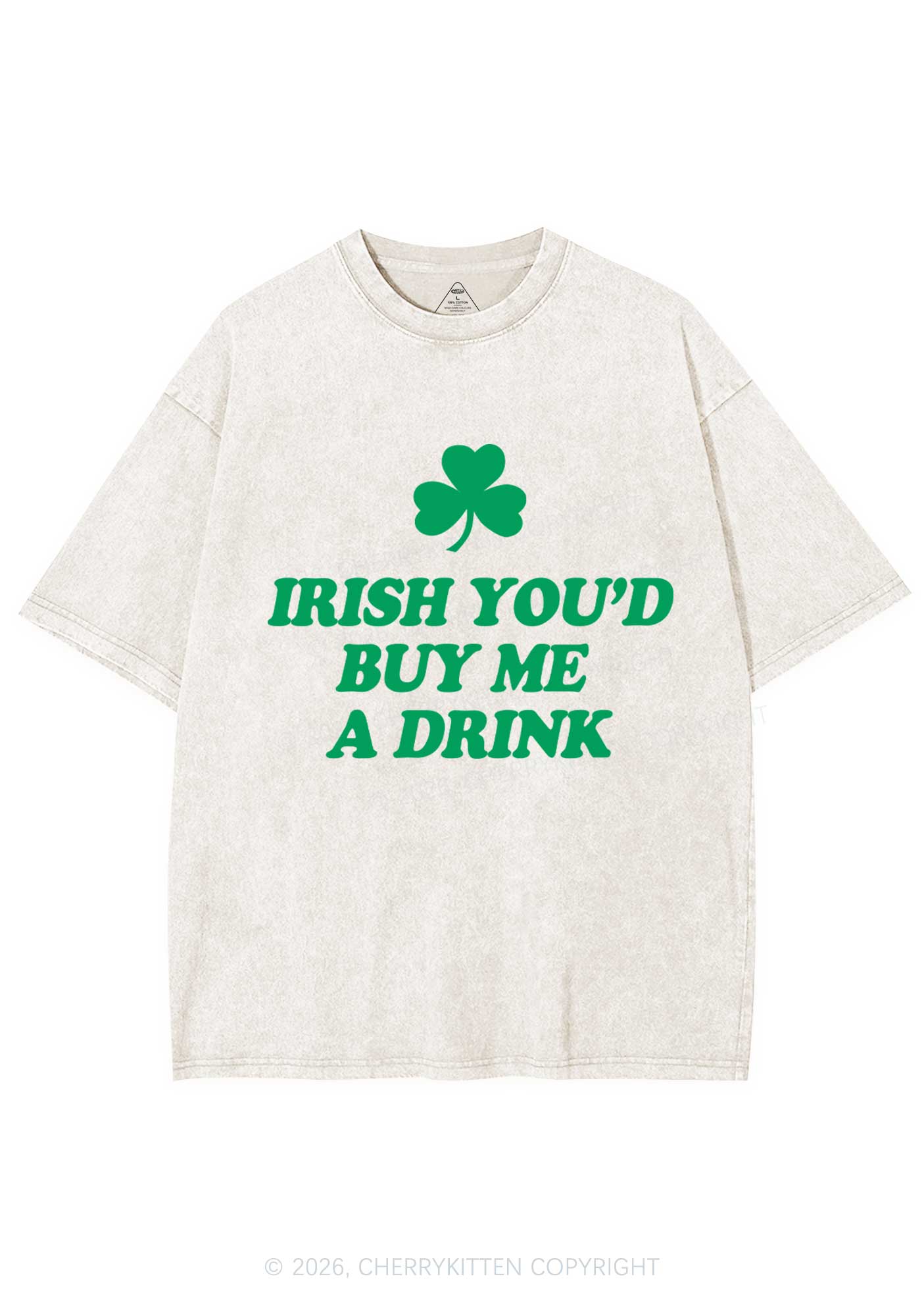 Irish Youd Buy Me A Drink St Patricks Y2K Shirts Washed Tee Cherrykitten