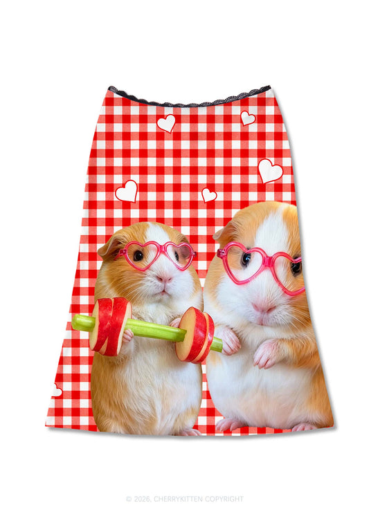 Two Guinea Pigs Y2K Print Midi Skirt Cherrykitten