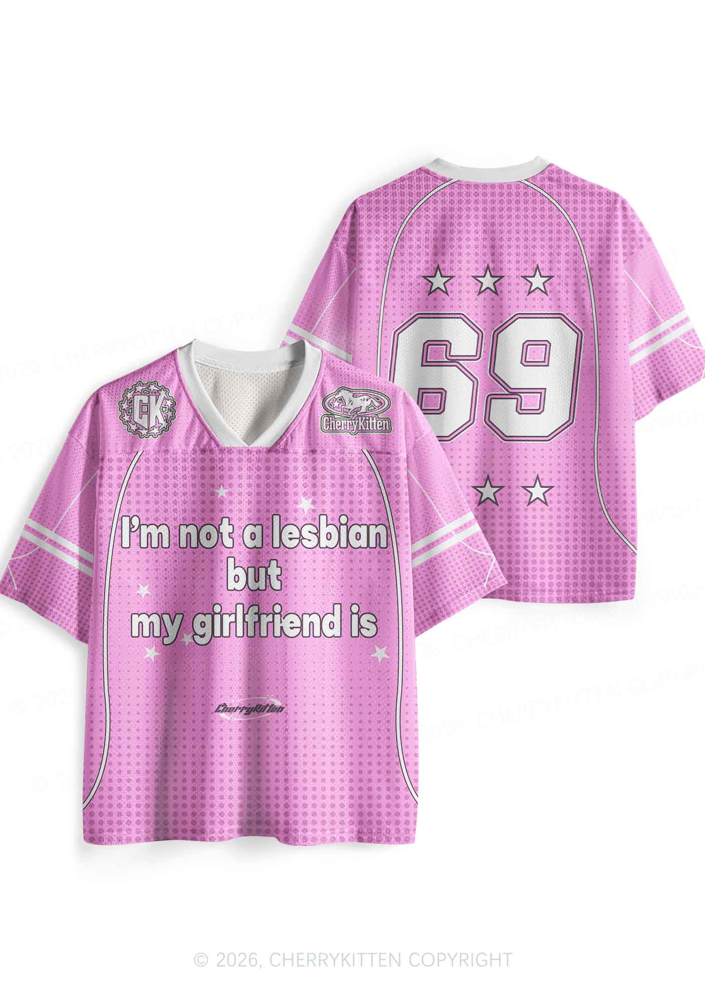 My Girlfriend Is Lesbian Pride Y2K Sport Jersey Shirts Cherrykitten