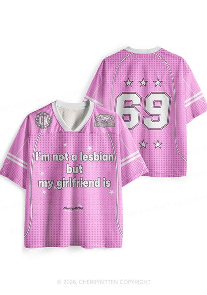 My Girlfriend Is Lesbian Pride Y2K Sport Jersey Shirts Cherrykitten