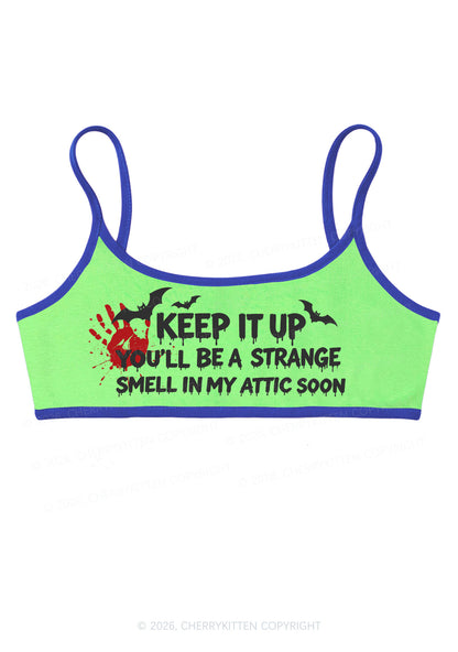 Halloween Strange Smell In My Attic Y2K Super Crop Cami Cherrykitten