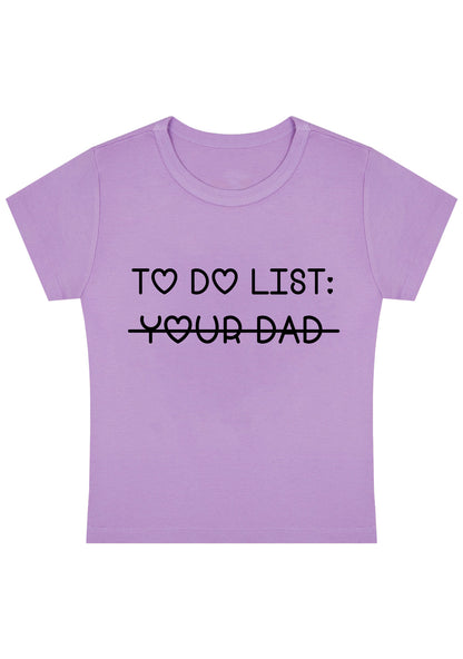 Curvy To Do List Your Dad Baby Tee