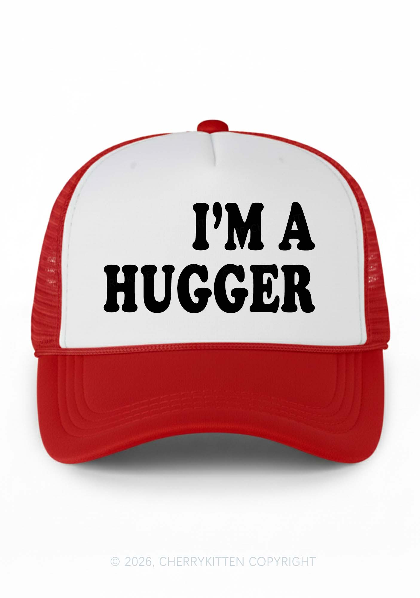 Im A Hugger Y2K Colorblock Trucker Hat Cherrykitten