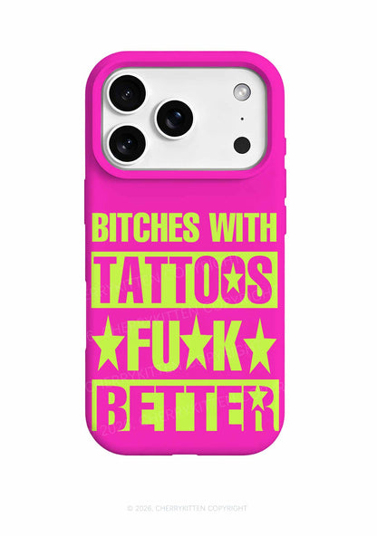 Pink Bxxches With Tattoos Fxxk Better Y2K Phone Case Cherrykitten