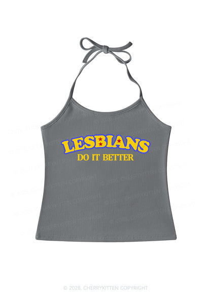 Lesbians Do It Better Pride Y2K Halter Neck Cami Cherrykitten