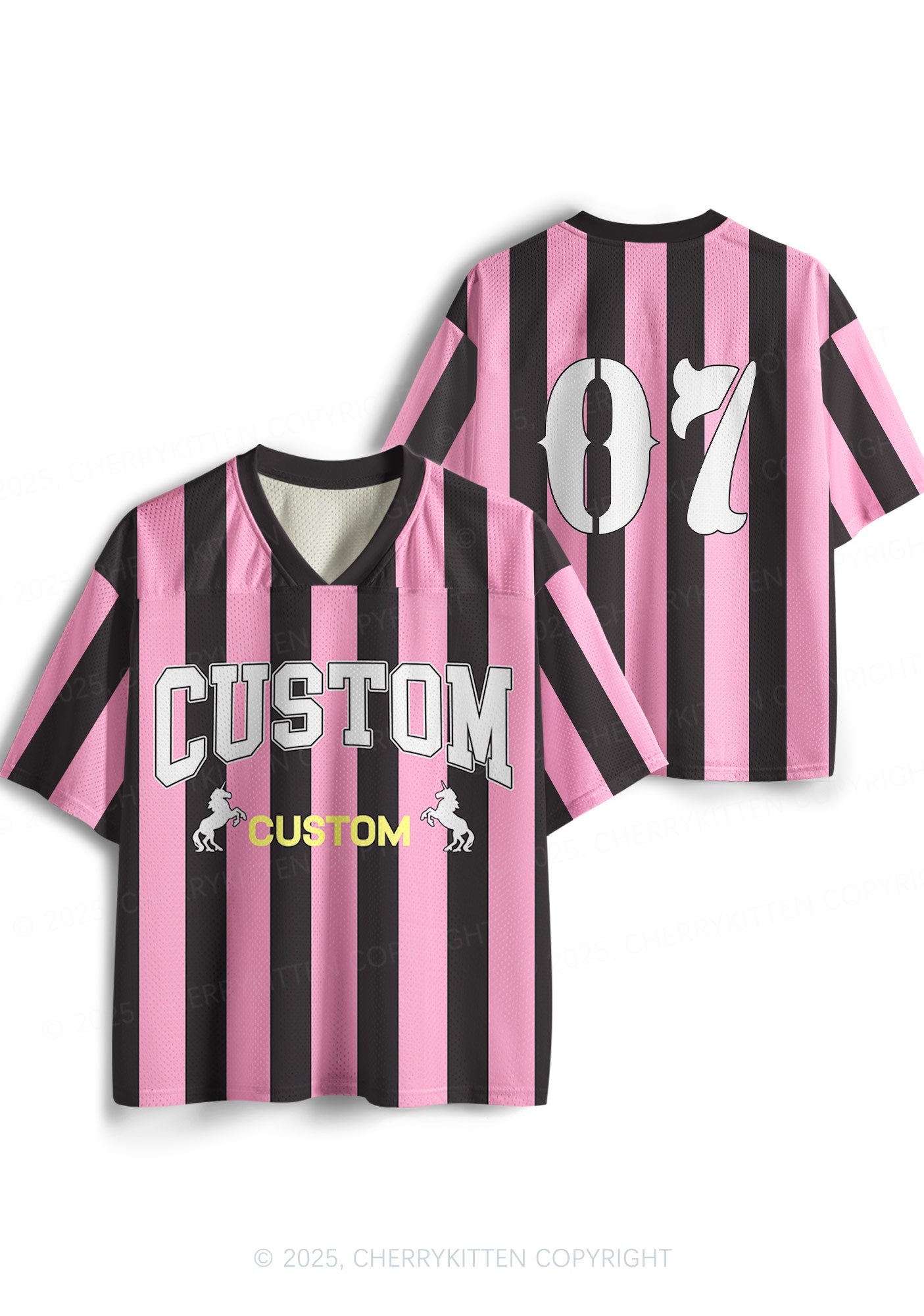 Custom Team Stripe Y2K Sport Jersey Shirts Cherrykitten