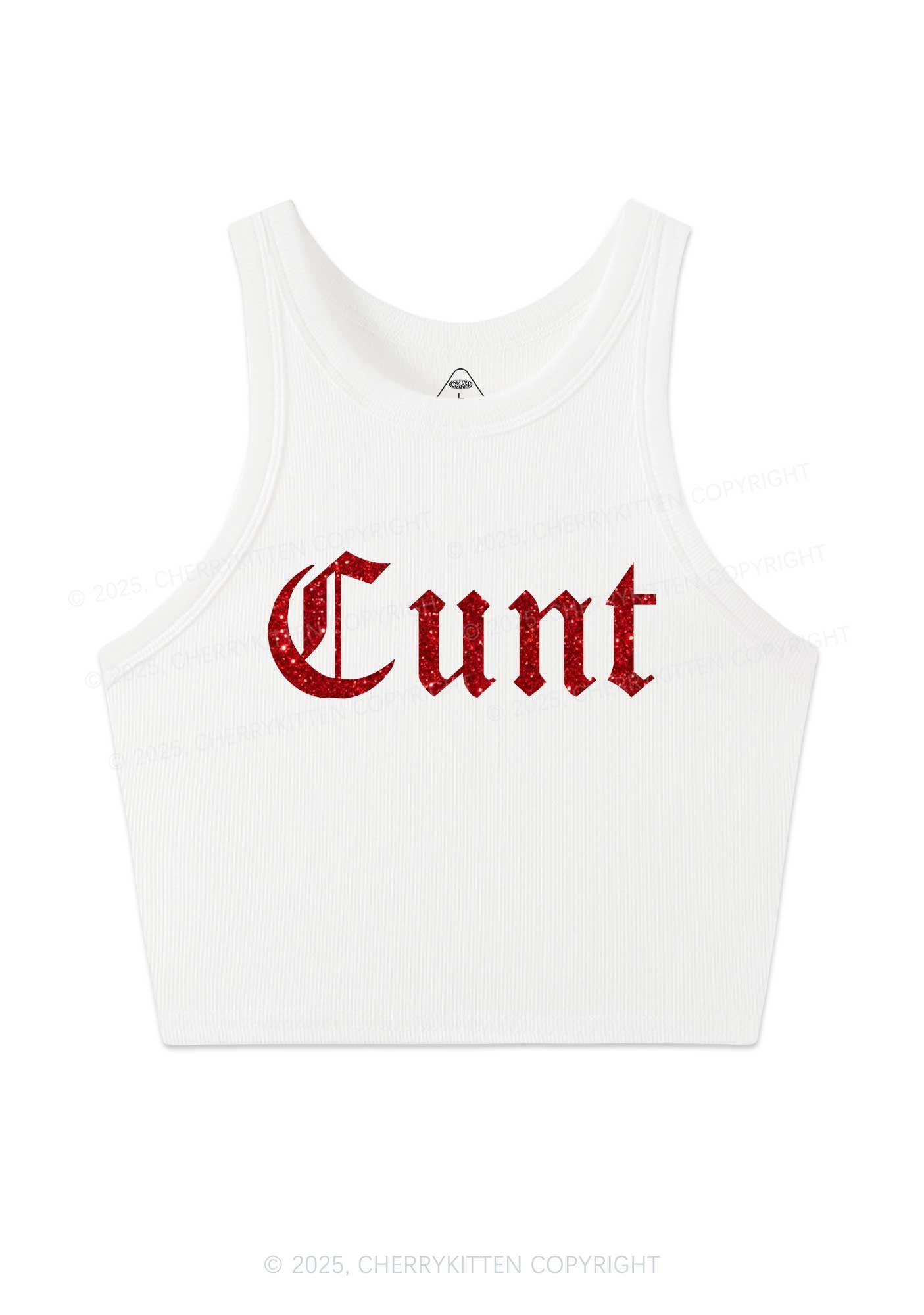 Glitter Cxxt Y2K Crop Tank Top Cherrykitten