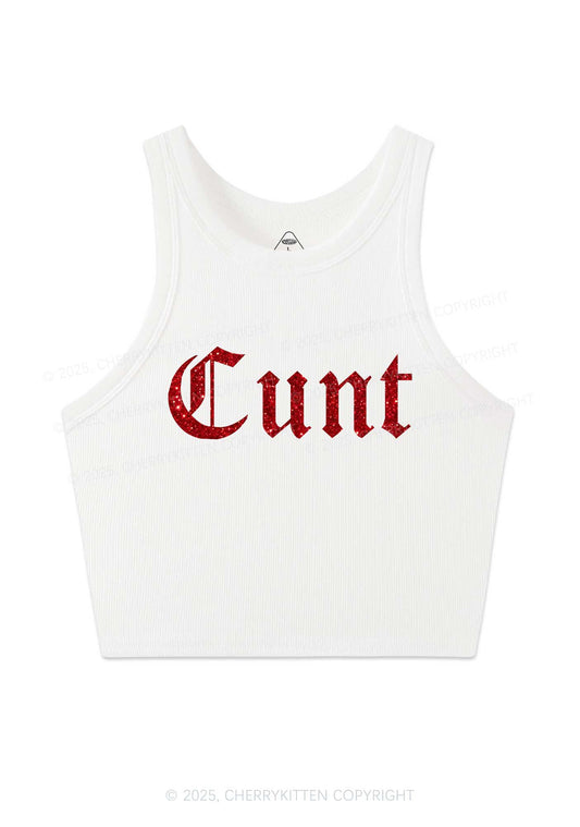 Glitter Cxxt Y2K Crop Tank Top Cherrykitten