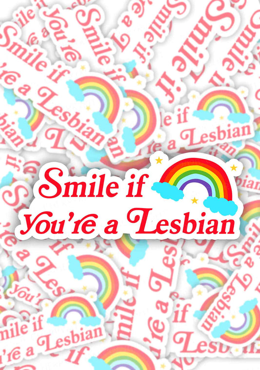 Smile If You Are Lesbian Pride 1pc Y2K Sticker Cherrykitten