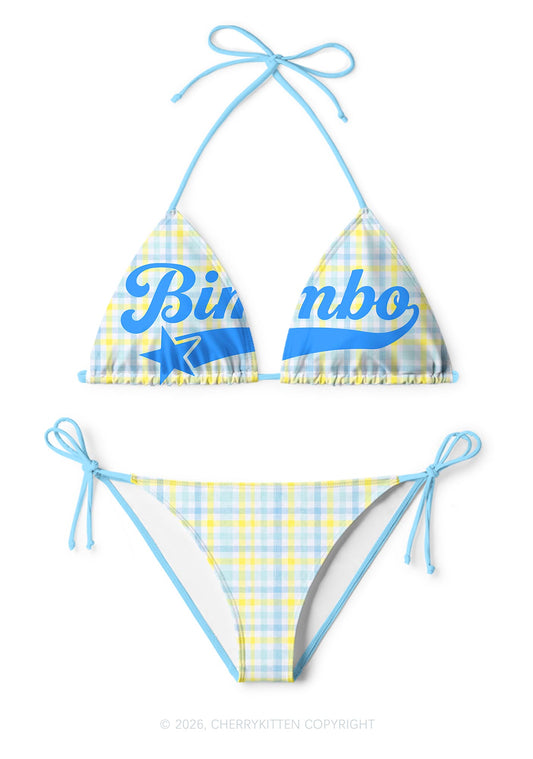 Blue Bimbo Y2K Print Bikini Set Cherrykitten