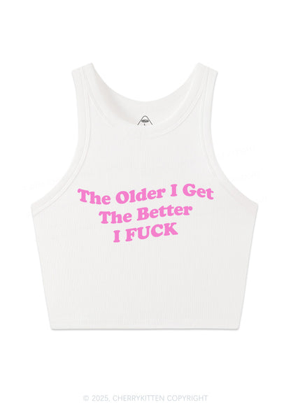 Older Get Better Fxxk Y2K Crop Tank Top Cherrykitten