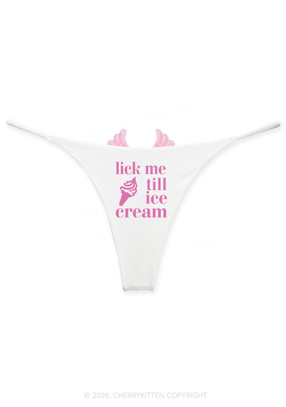 Lick Me Till Ice Cream Y2K Goth Angel Wings Bikini String Thong Cherrykitten