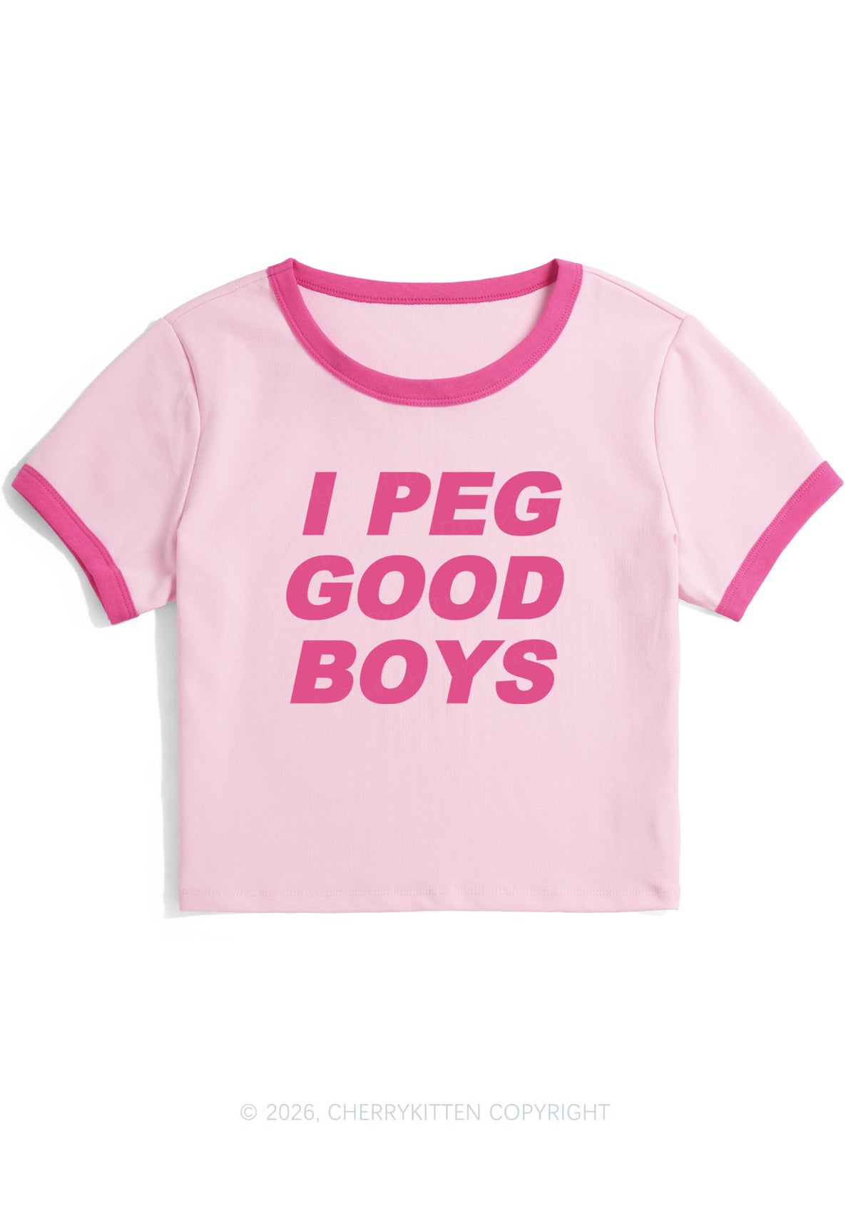 I Peg Good Boys Y2K Ringer Tee Cherrykitten
