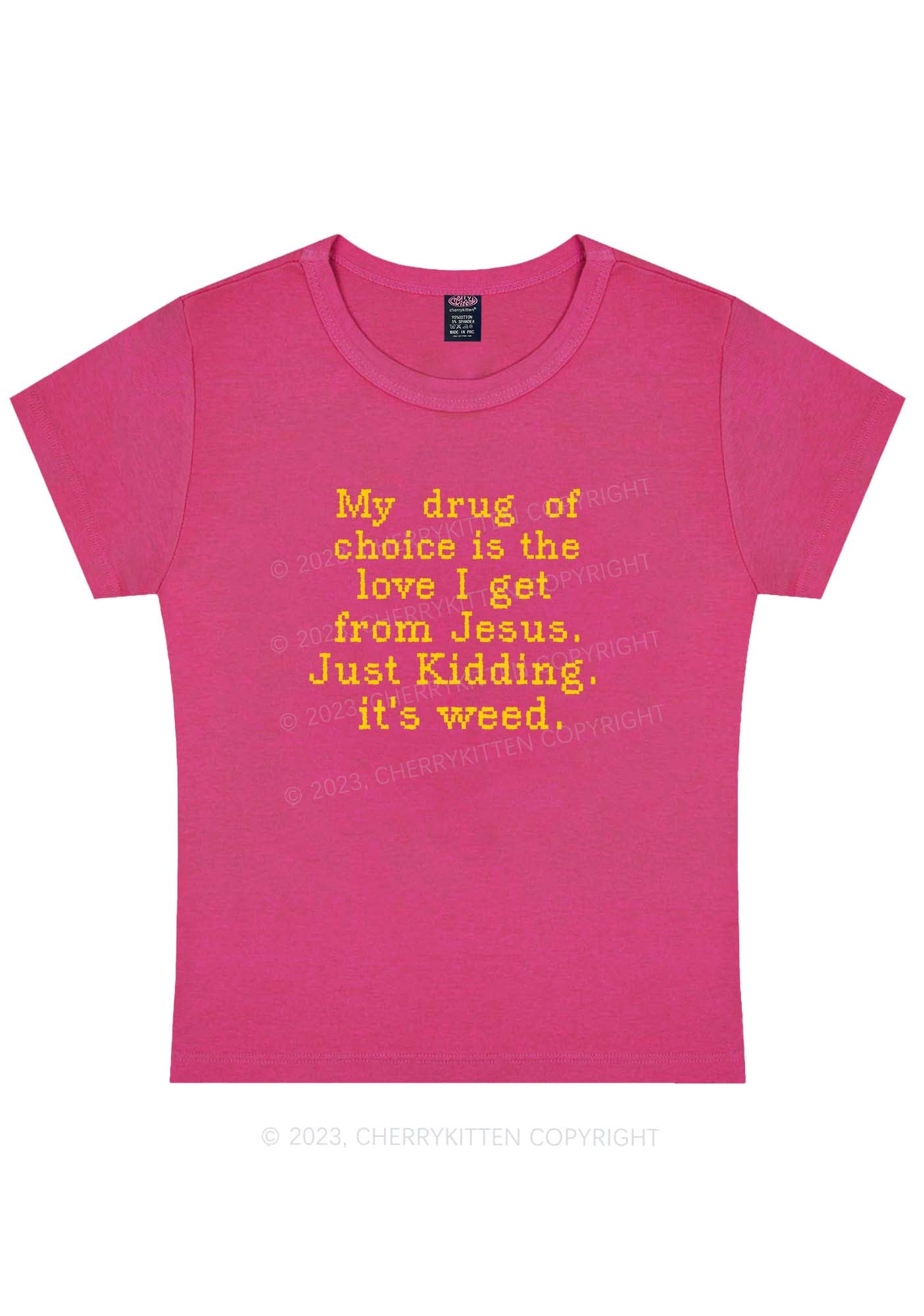 Curvy Love From Jesus Y2K Baby Tee Cherrykitten