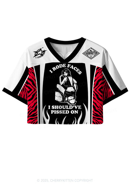 Custom I Rode Faces Y2K Crop Sport Jersey Shirts Cherrykitten