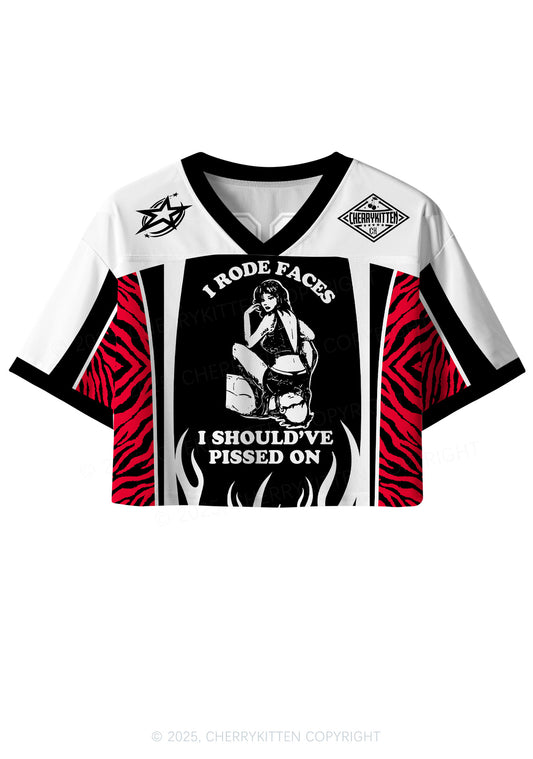 Custom I Rode Faces Y2K Crop Sport Jersey Shirts Cherrykitten