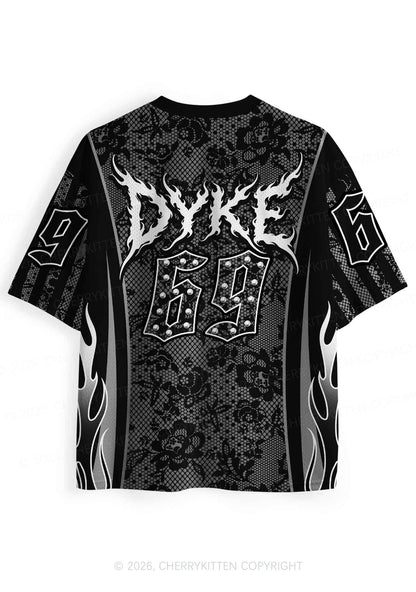 Punk Rivets Dyke Pride Y2K Sport Jersey Shirts Cherrykitten