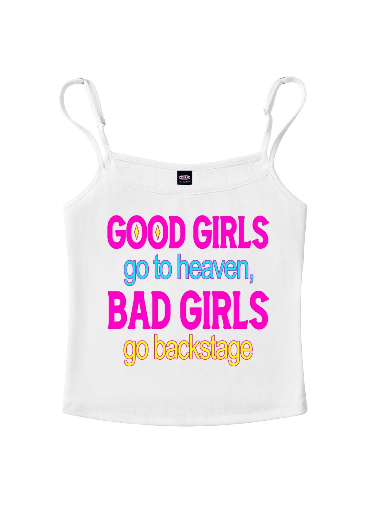 Bad Girls Go Backstage Y2K Spaghetti Strap Cami Cherrykitten