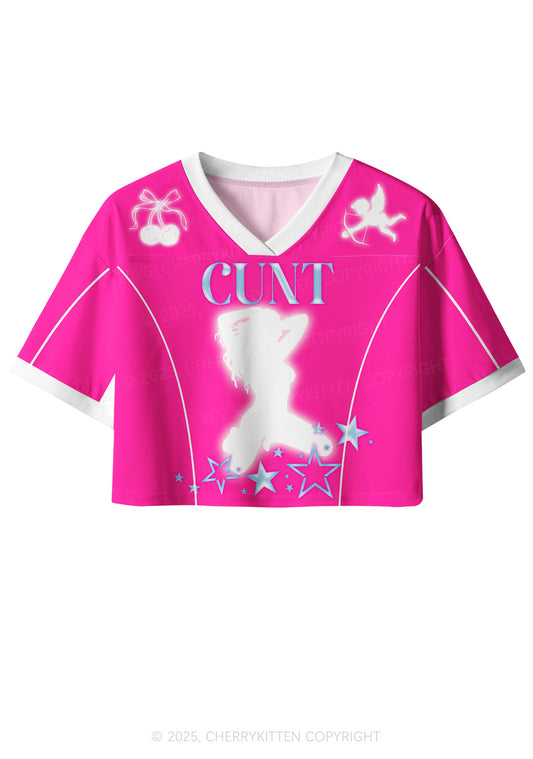 Custom Blue Cxxt Y2K Crop Sport Jersey Shirts Cherrykitten